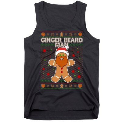 Funny Ginger Beard Man Ugly Christmas Sweater Tank Top