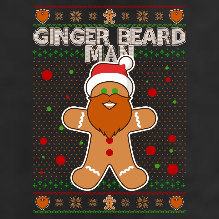 Funny Ginger Beard Man Ugly Christmas Sweater Golf Towel
