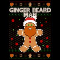 Funny Ginger Beard Man Ugly Christmas Sweater Cropped Pullover Crew
