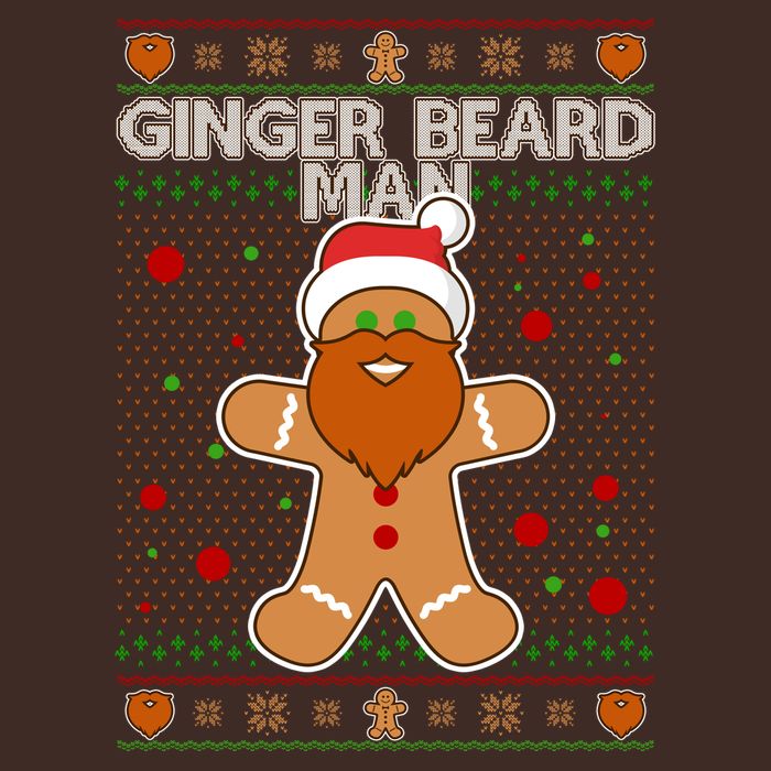 Funny Ginger Beard Man Ugly Christmas Sweater Cooling Performance Crew T-Shirt