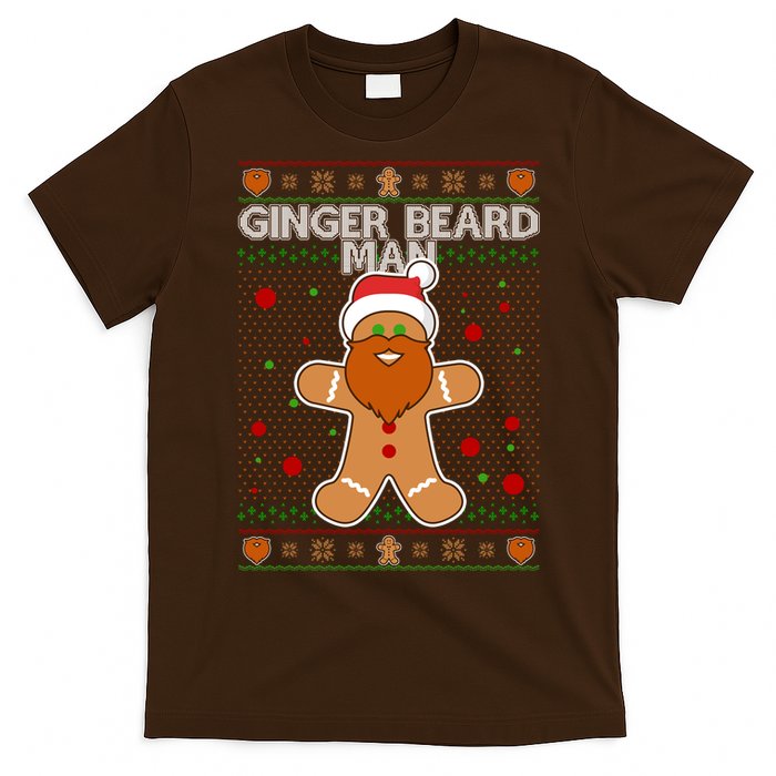 Funny Ginger Beard Man Ugly Christmas Sweater T-Shirt