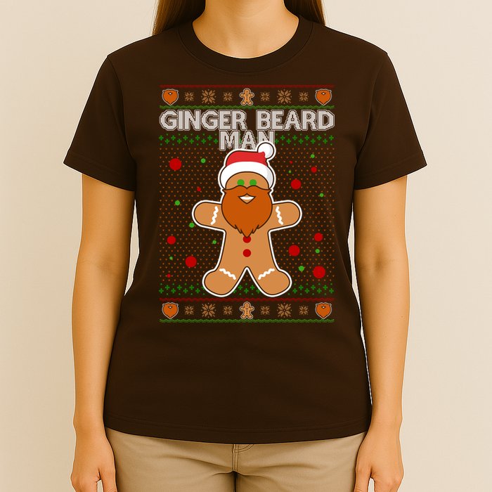 Funny Ginger Beard Man Ugly Christmas Sweater T-Shirt