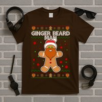 Funny Ginger Beard Man Ugly Christmas Sweater T-Shirt