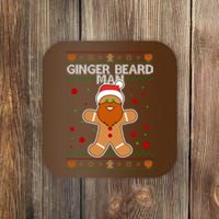 Funny Ginger Beard Man Ugly Christmas Sweater Coaster