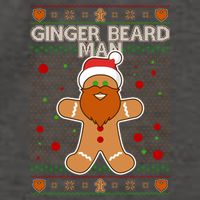 Funny Ginger Beard Man Ugly Christmas Sweater Vector Backpack