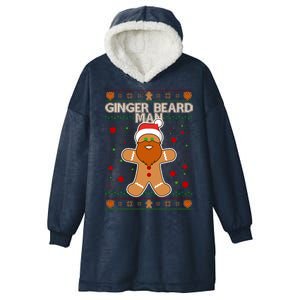 Funny Ginger Beard Man Ugly Christmas Sweater Hooded Wearable Blanket