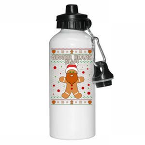 Funny Ginger Beard Man Ugly Christmas Sweater Aluminum Water Bottle