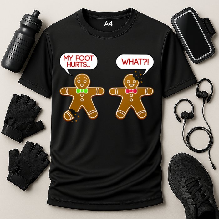 Funny Gingerbread Christmas Cooling Performance Crew T-Shirt