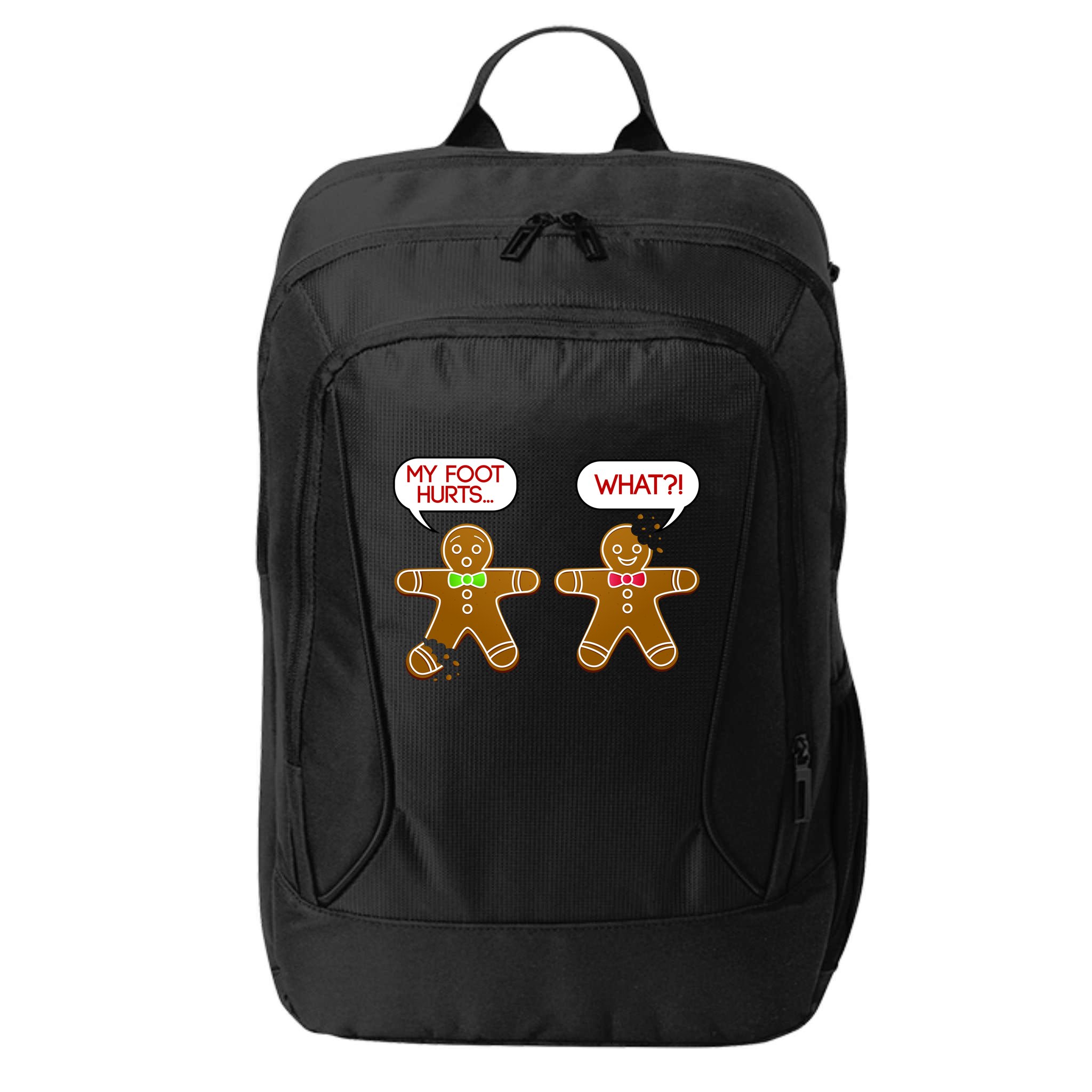 Funny Gingerbread Christmas City Backpack