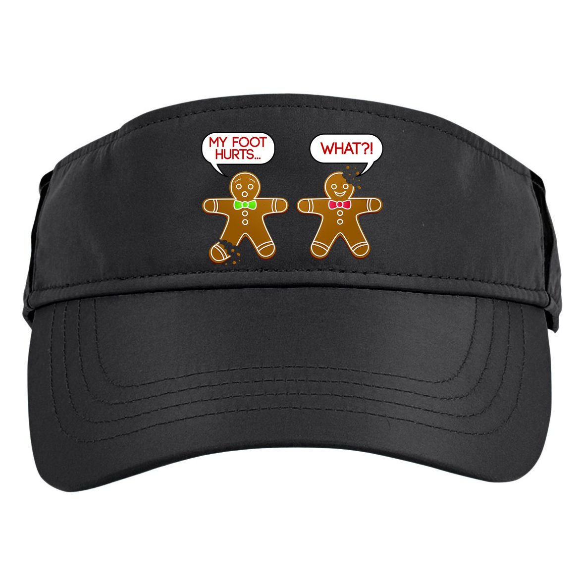 Funny Gingerbread Christmas Adult Drive Performance Visor