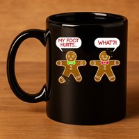 Funny Gingerbread Christmas 11oz C Handle Ceramic Mug