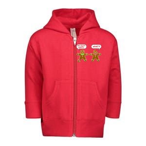 Funny Gingerbread Christmas Toddler Zip Fleece Hoodie