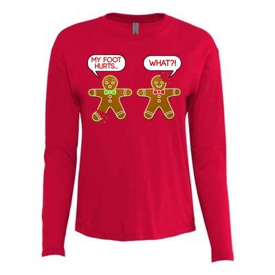 Funny Gingerbread Christmas Womens Cotton Relaxed Long Sleeve T-Shirt