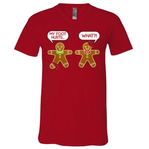 Funny Gingerbread Christmas V-Neck T-Shirt