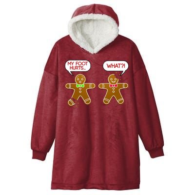 Funny Gingerbread Christmas Hooded Wearable Blanket