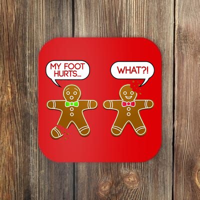 Funny Gingerbread Christmas Coaster