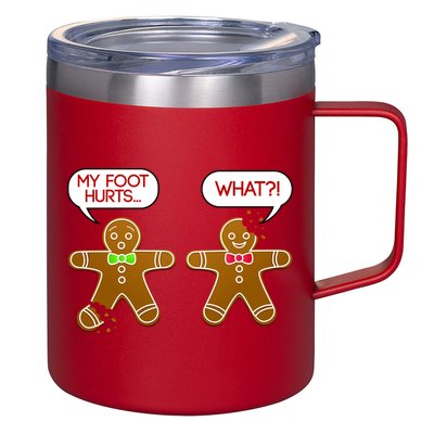 Funny Gingerbread Christmas 12oz Stainless Steel Coffee Mug