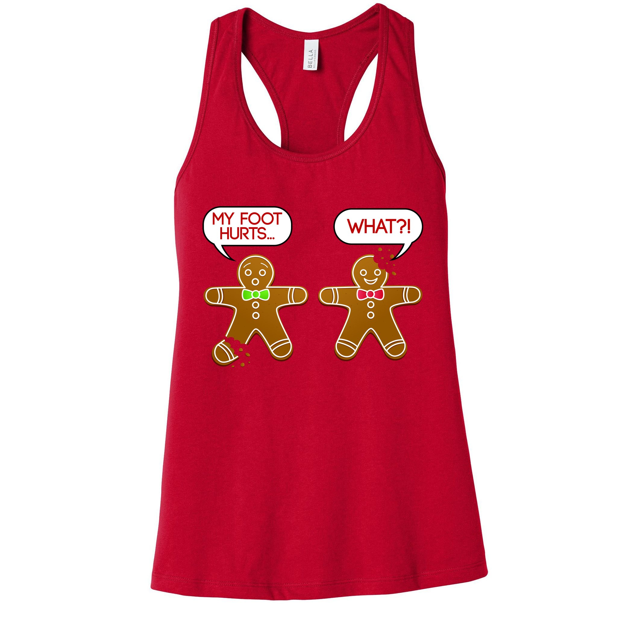 Funny Gingerbread Christmas Womens Tank Top