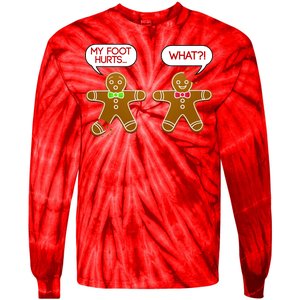 Funny Gingerbread Christmas Tie-Dye Long Sleeve Shirt