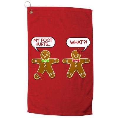 Funny Gingerbread Christmas Golf Towel