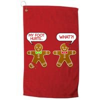 Funny Gingerbread Christmas Platinum Collection Golf Towel