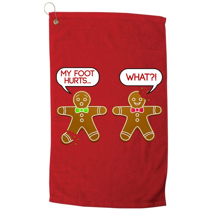 Funny Gingerbread Christmas Platinum Collection Golf Towel