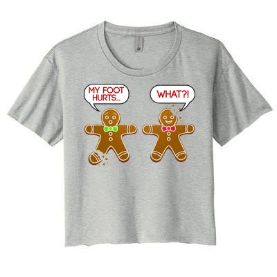 Funny Gingerbread Christmas Women's Crop Top Tee