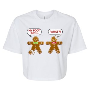 Funny Gingerbread Christmas Bella+Canvas Jersey Crop Tee