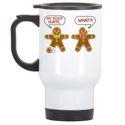 Funny Gingerbread Christmas Stainless Steel Travel Mug