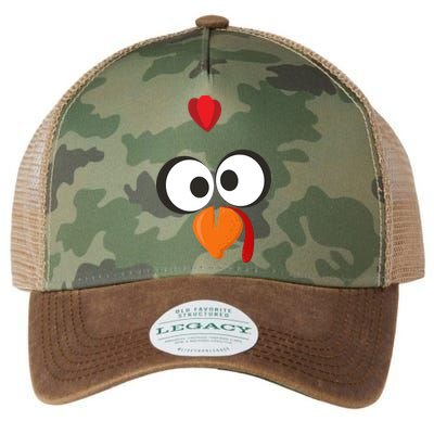Funny Gobble Turkey Face Legacy Tie Dye Trucker Hat