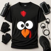 Funny Gobble Turkey Face Performance Shirt