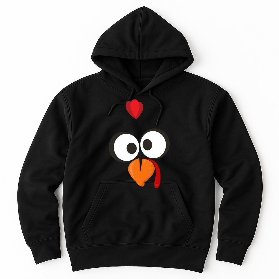 Funny Gobble Turkey Face Hoodie