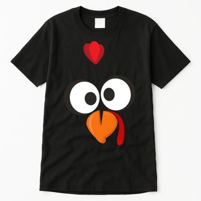 Funny Gobble Turkey Face Tall T-Shirt