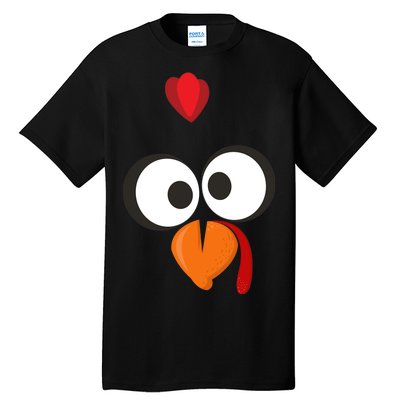 Funny Gobble Turkey Face Tall T-Shirt