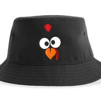 Funny Gobble Turkey Face Sustainable Bucket Hat