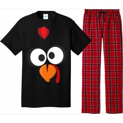 Funny Gobble Turkey Face Pajama Set