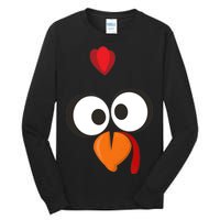 Funny Gobble Turkey Face Tall Long Sleeve T-Shirt