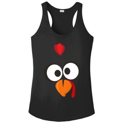 Funny Gobble Turkey Face Ladies PosiCharge Competitor Racerback Tank