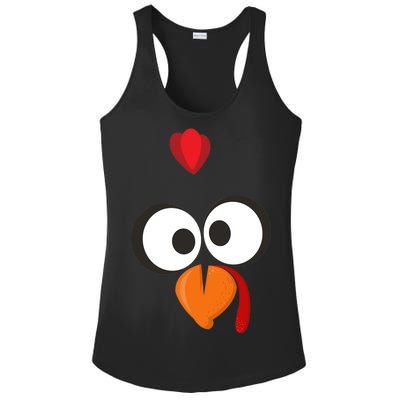 Funny Gobble Turkey Face Ladies PosiCharge Competitor Racerback Tank