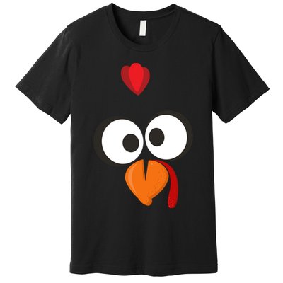 Funny Gobble Turkey Face Premium T-Shirt