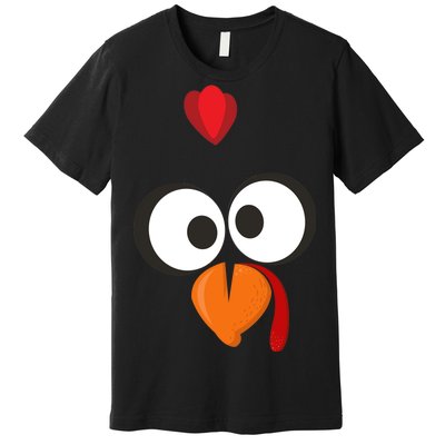 Funny Gobble Turkey Face Premium T-Shirt