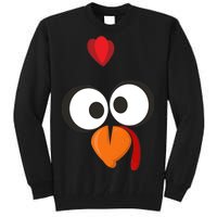 Funny Gobble Turkey Face Tall Sweatshirt