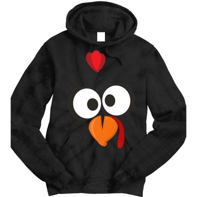 Funny Gobble Turkey Face Tie Dye Hoodie