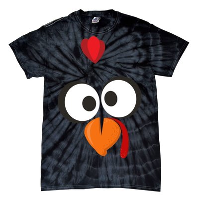 Funny Gobble Turkey Face Tie-Dye T-Shirt