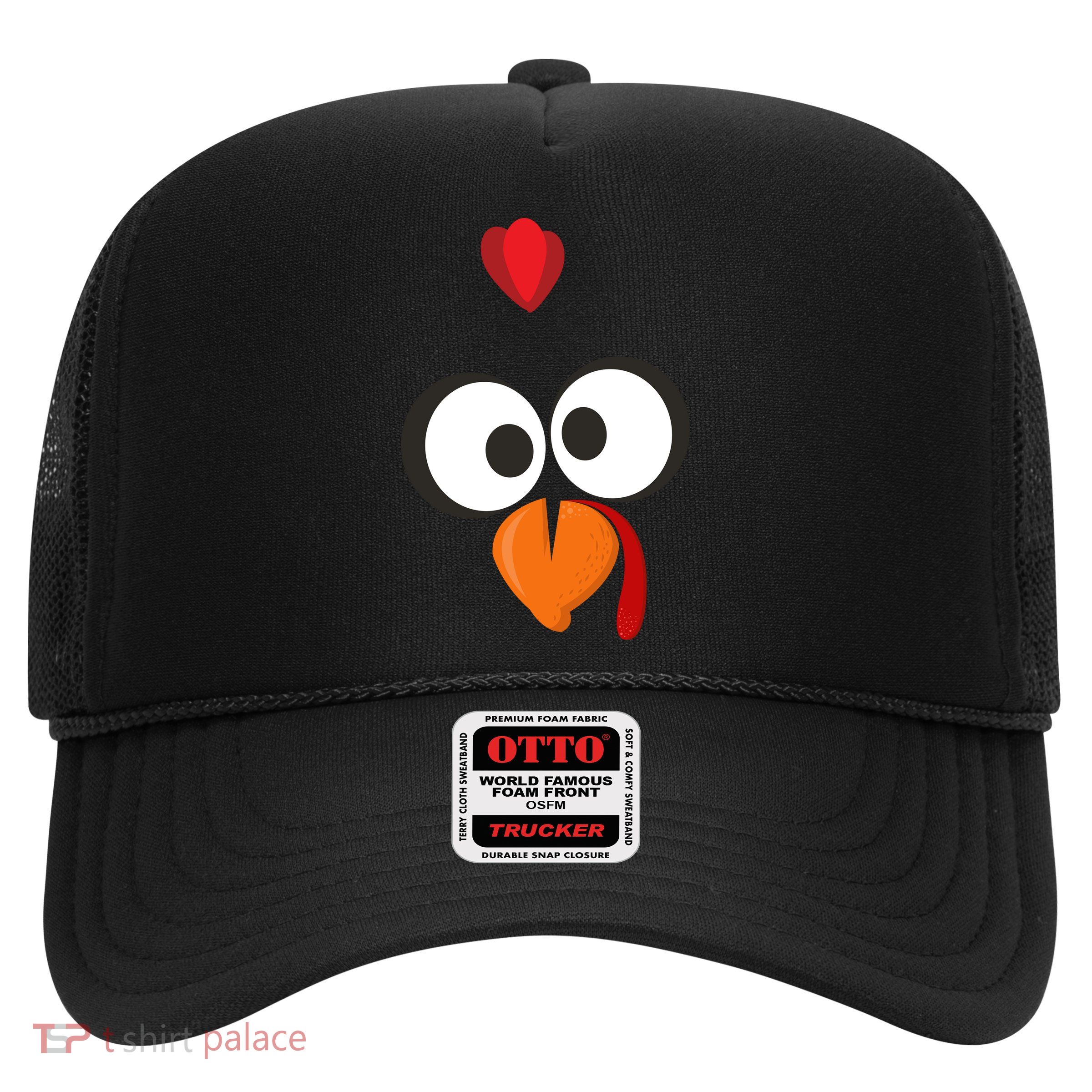 Funny Gobble Turkey Face Trucker Hat