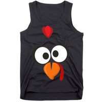 Funny Gobble Turkey Face Tank Top