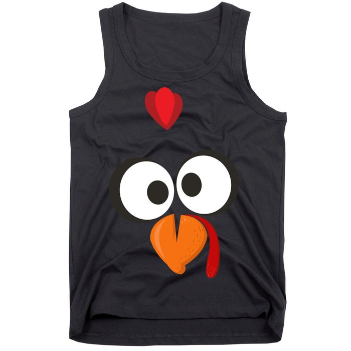 Funny Gobble Turkey Face Tank Top