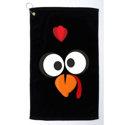 Funny Gobble Turkey Face Golf Towel