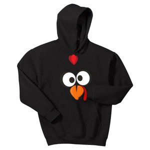 Funny Gobble Turkey Face Kids Hoodie