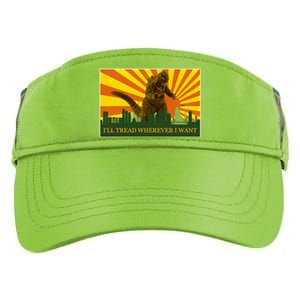 Funny Godzilla I'll Tread Wherever I Want Meme Adult Drive Performance Visor